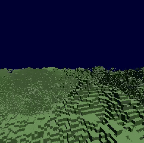 Flying through detailed perlin terrain