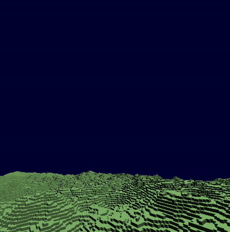 Flying through perlin terrain